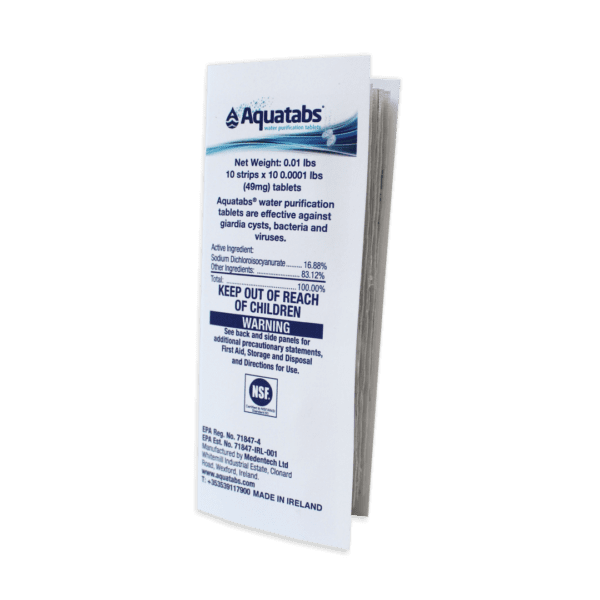 Aquatabs - 8.5mg 100x Water Purification Tablets